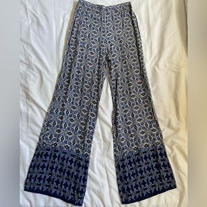 Forever 21 Blue Printed Wide Leg Pant [XS]